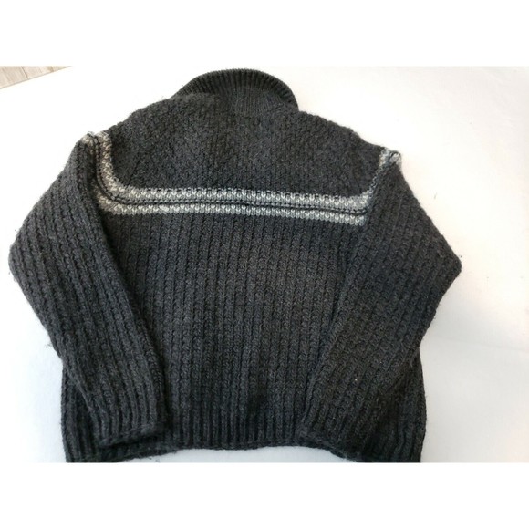 Women’s Woolrich Open Front Cardigan Gray Sweater Lg thick Wool - Picture 10 of 11